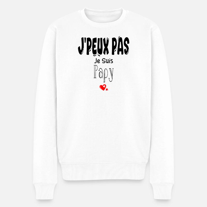 J'Peux Pas Je Suis Papy - Pull Premium bio Homme - blanc