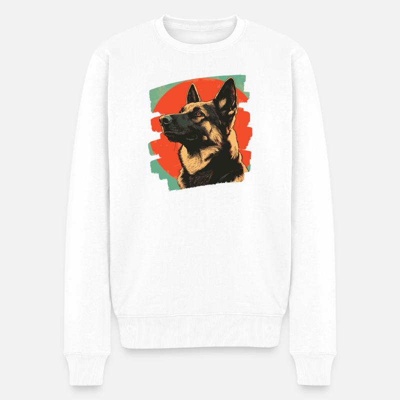 Chien de berger - Pull Premium bio Homme - blanc
