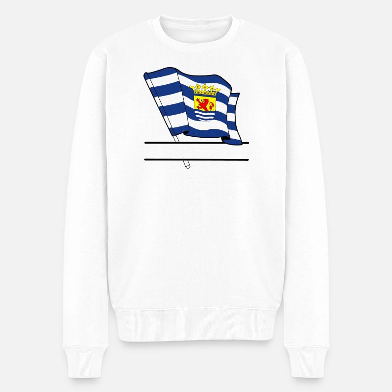 Bannière de texte Flag Zeeland - Pull Premium bio Homme - blanc