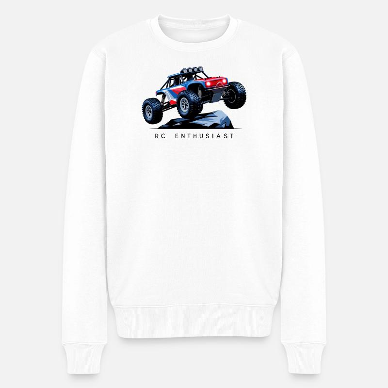 RC Auto - Männer Premium Bio Pullover - Weiß