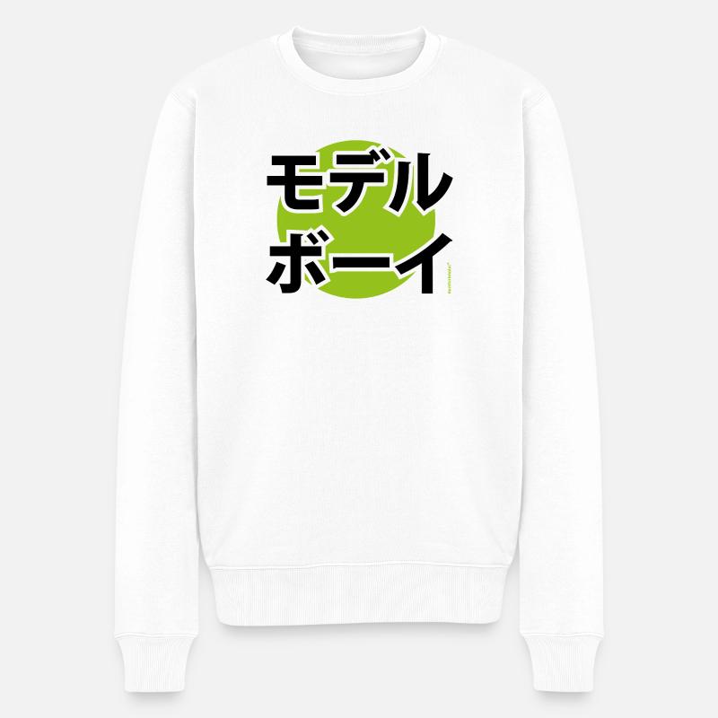 musterknabe japan - Männer Premium Bio Pullover - Weiß