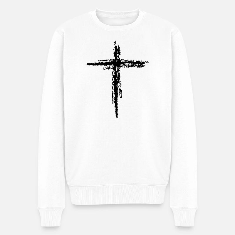 La Croix - Pull Premium bio Homme - blanc