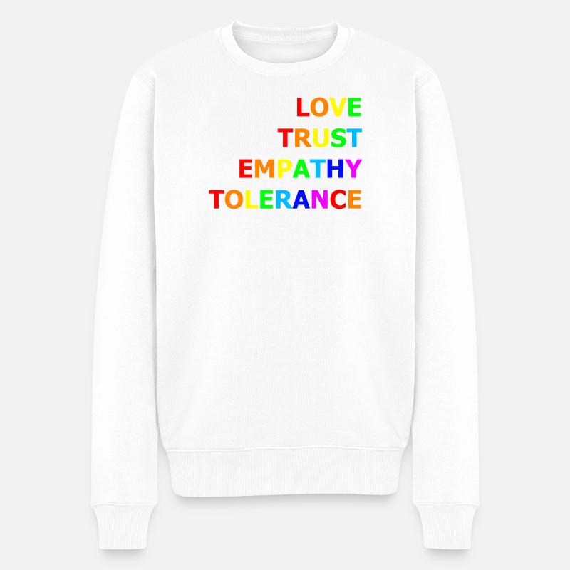 Values_1 - Männer Premium Bio Pullover - Weiß