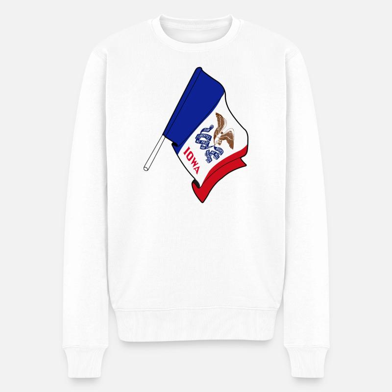 Drapeau de l’Iowa - Pull Premium bio Homme - blanc