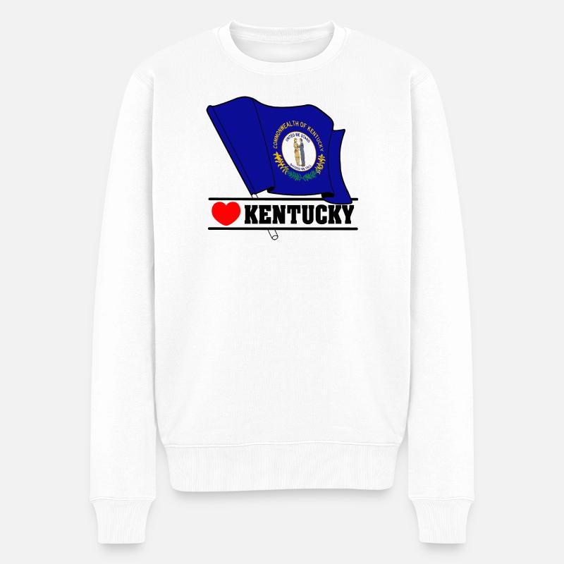 Hinweis Kentucky Herz KENTUCKY - Männer Premium Bio Pullover - Weiß