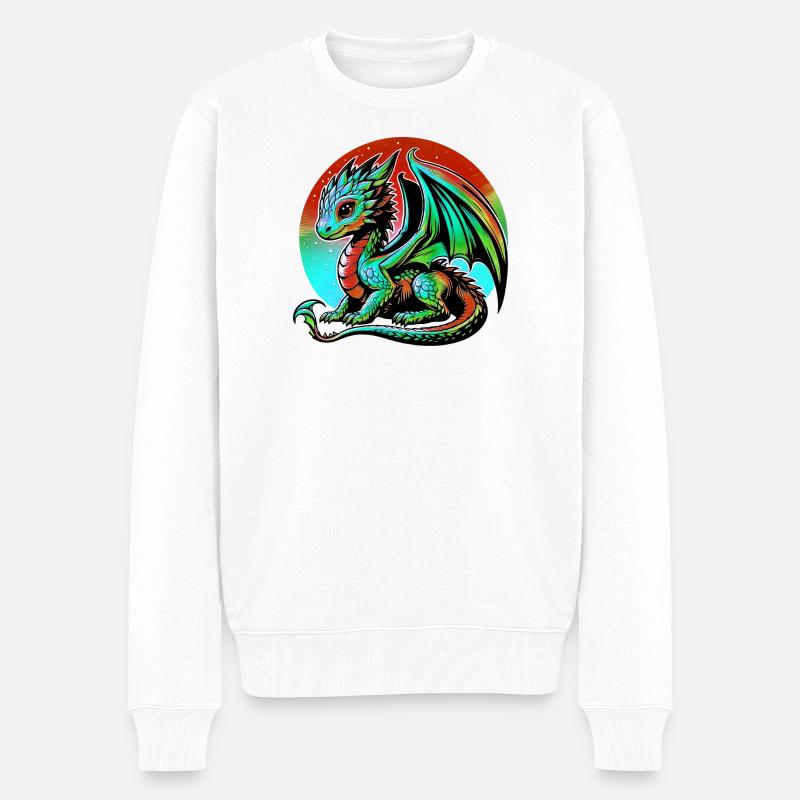 Dragon - Pull Premium bio Homme - blanc