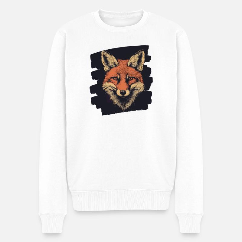 Renard - Pull Premium bio Homme - blanc