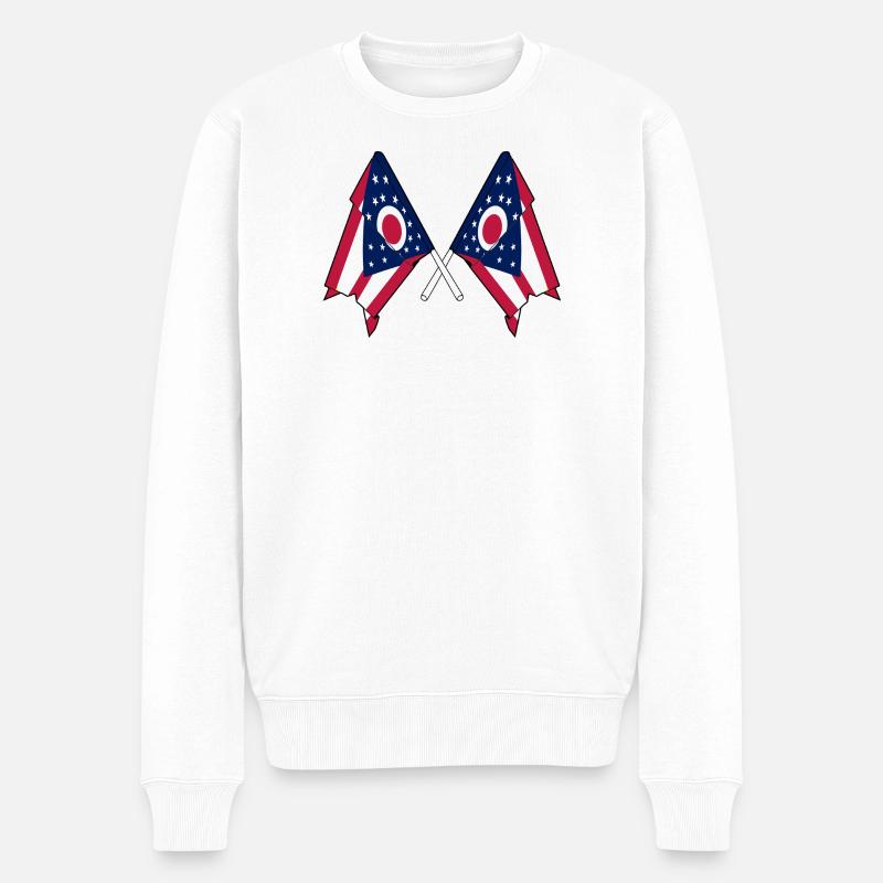 Deux drapeaux ont traversé l’Ohio - Pull Premium bio Homme - blanc