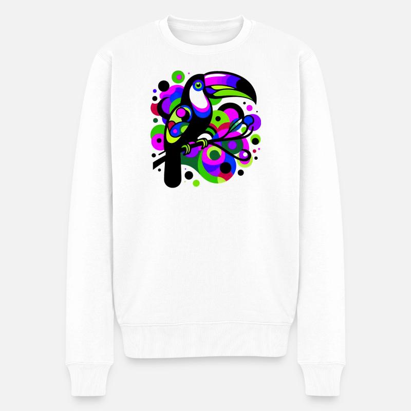 Tukan - Männer Premium Bio Pullover - Weiß