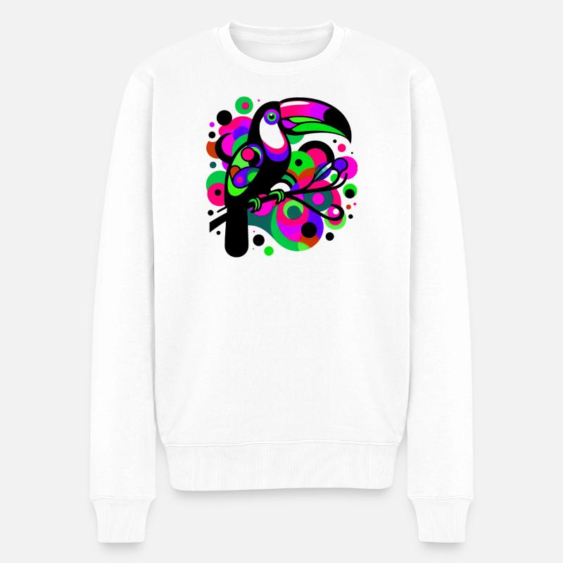 Tukan - Männer Premium Bio Pullover - Weiß