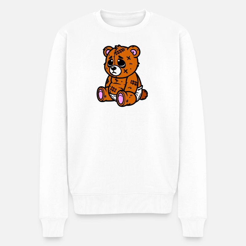 Petit ours triste - Pull Premium bio Homme - blanc
