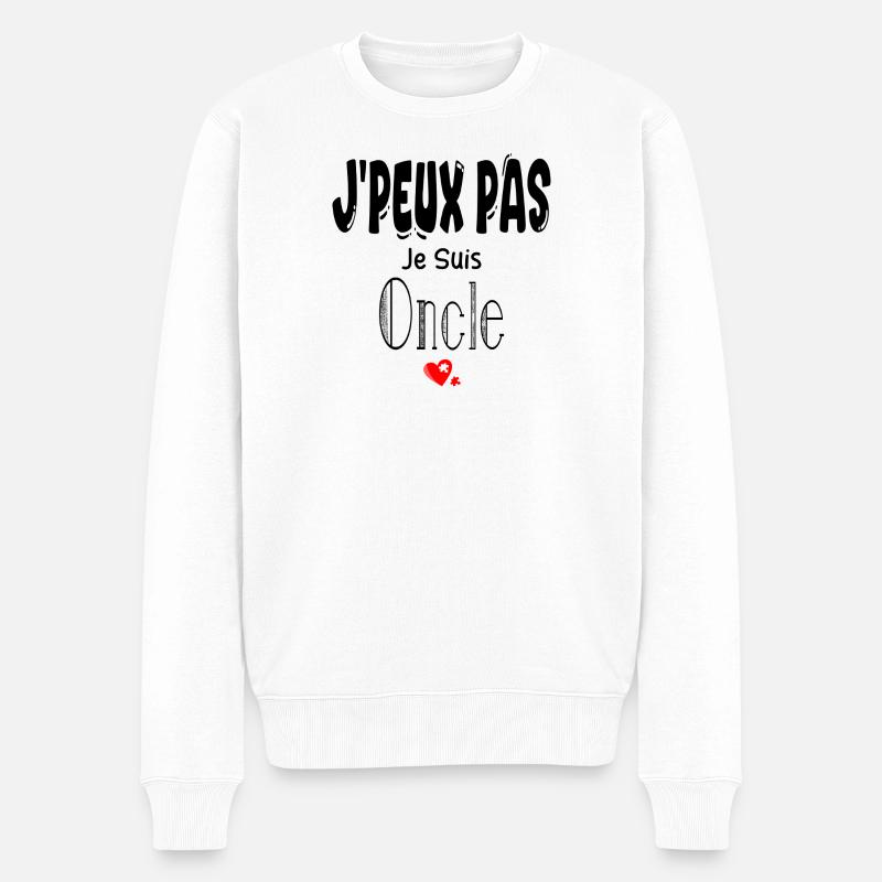 J'Peux Pas Je suis Oncle - Pull Premium bio Homme - blanc