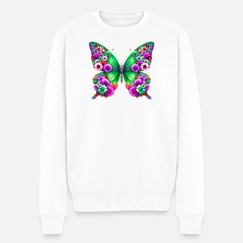 Papillon - Pull Premium bio Homme - blanc