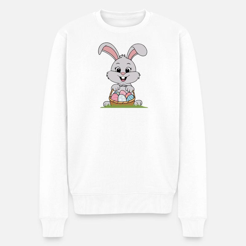 Lapin de Pâques - Pull Premium bio Homme - blanc