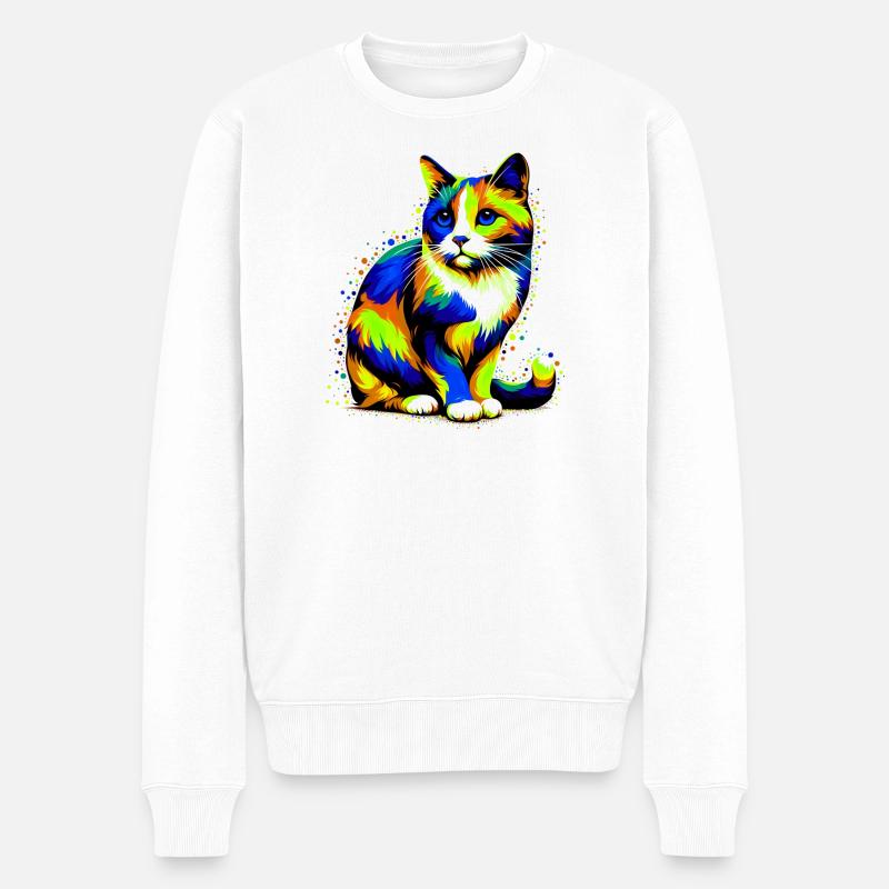 Chat - Pull Premium bio Homme - blanc