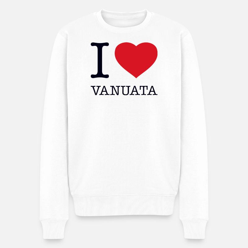 J’ADORE VANUATA - Pull Premium bio Homme - blanc