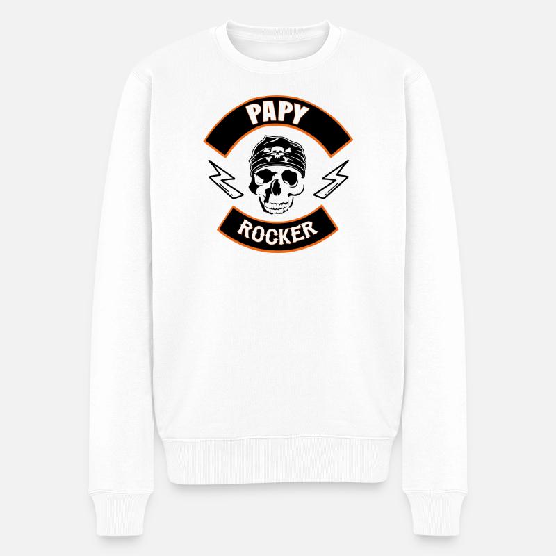 Opa Rocker - Männer Premium Bio Pullover - Weiß