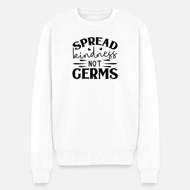 Liebe verteilen - Männer Premium Bio Pullover - Weiß