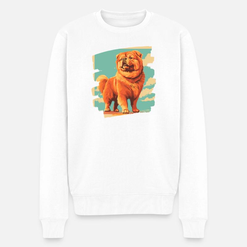 Chow Chow - Pull Premium bio Homme - blanc