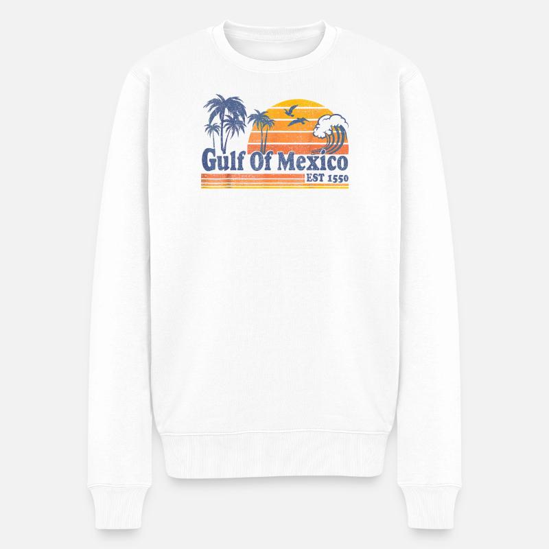 Golfe du Mexique - Pull Premium bio Homme - blanc