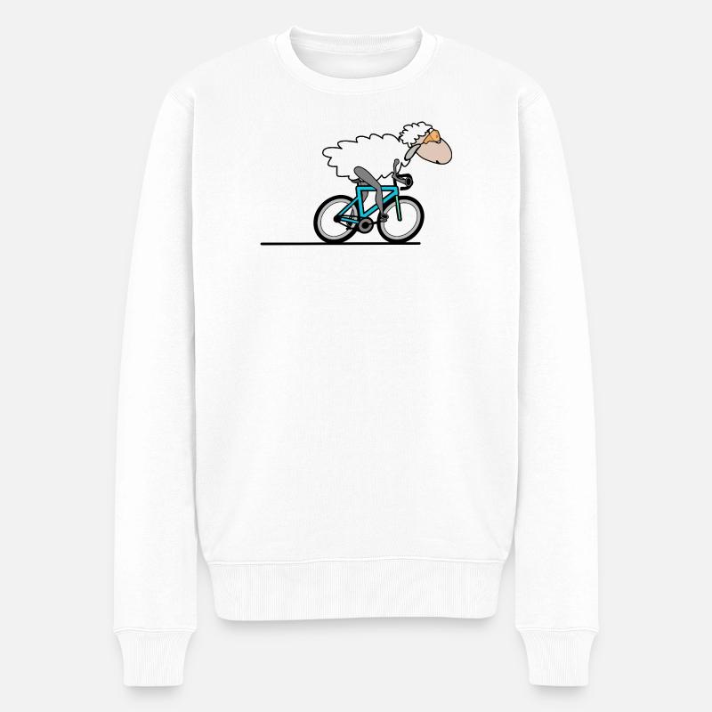 Rennrad Radfahren - Männer Premium Bio Pullover - Weiß