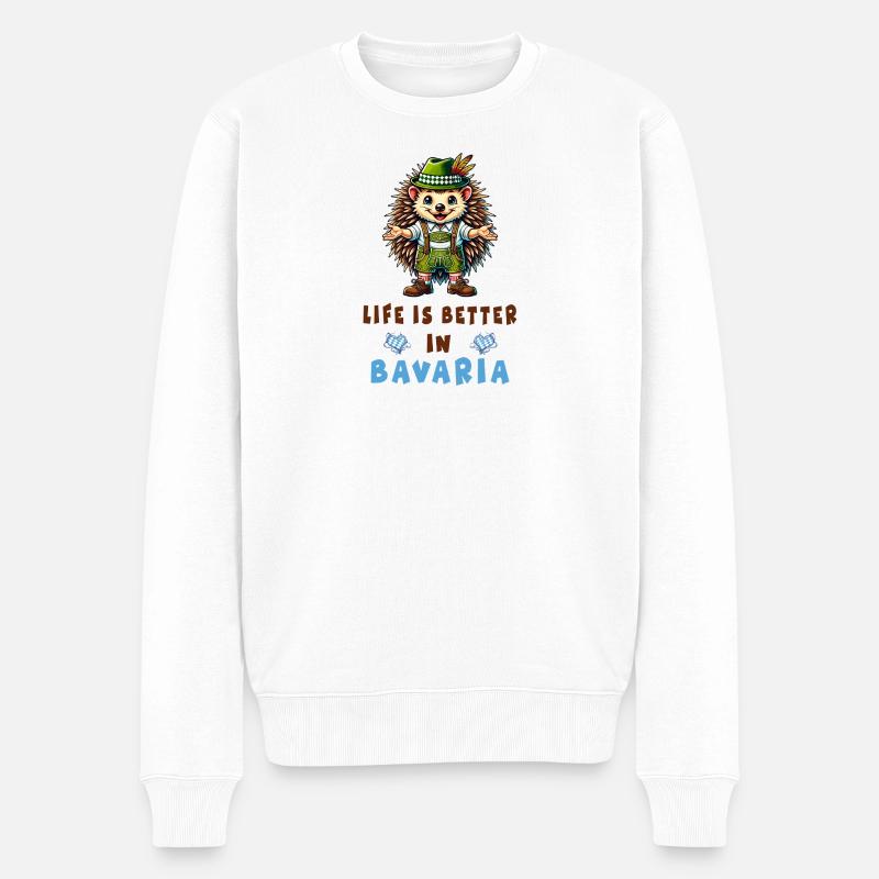 Hérisson bavarois - Pull Premium bio Homme - blanc