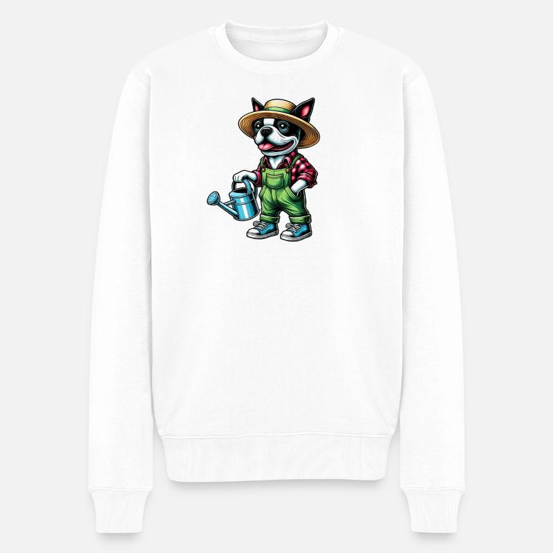 Bostie Gärtner - Männer Premium Bio Pullover - Weiß