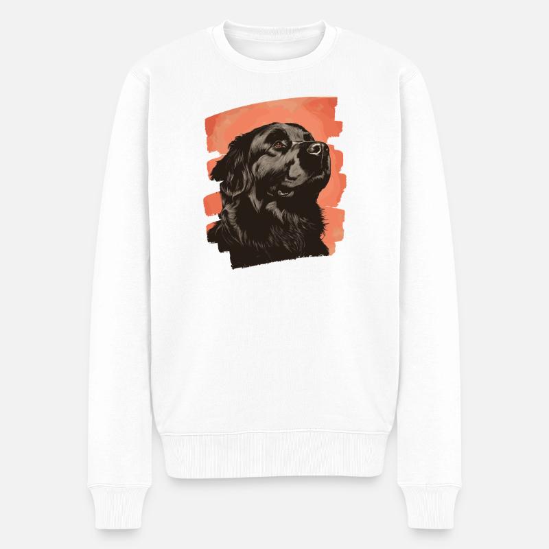 Neufundländer - Männer Premium Bio Pullover - Weiß