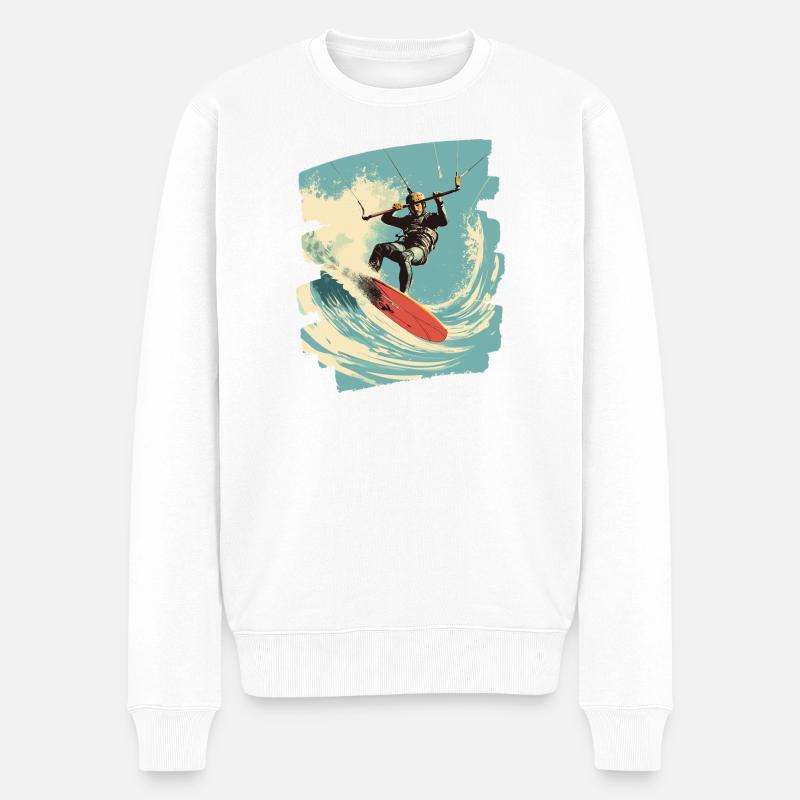 Kitesurfeurs - Pull Premium bio Homme - blanc