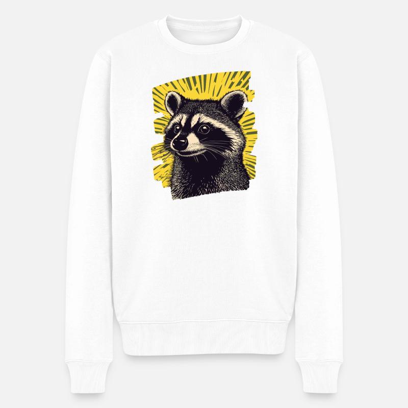 Raton laveur - Pull Premium bio Homme - blanc