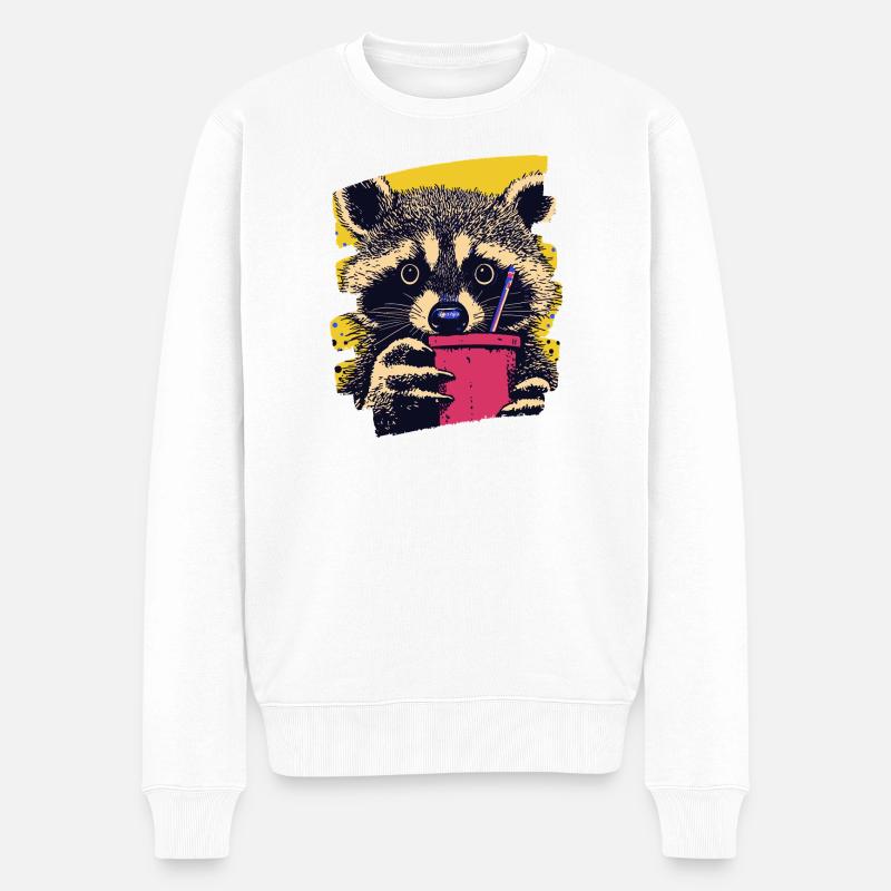 Raton laveur - Pull Premium bio Homme - blanc