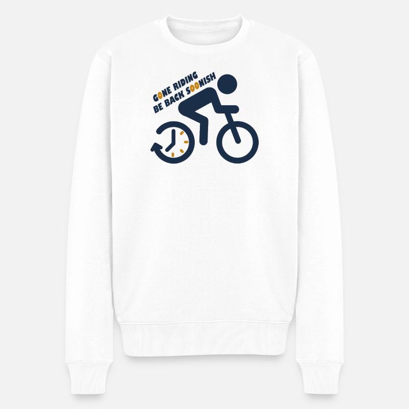 Message de motivation sur le cyclisme - Pull Premium bio Homme - blanc