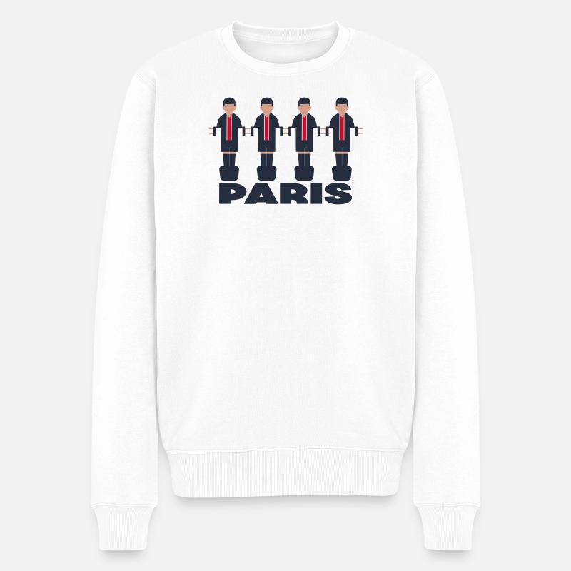 Paris - Männer Premium Bio Pullover - Weiß