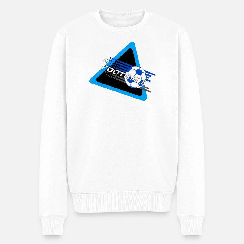 Fußball - Männer Premium Bio Pullover - Weiß