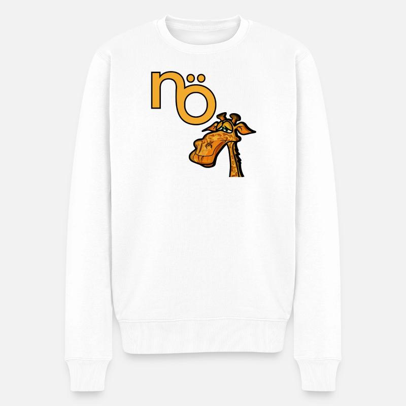 ABSAGE NEIN NÖ GIRAFFE - Männer Premium Bio Pullover - Weiß