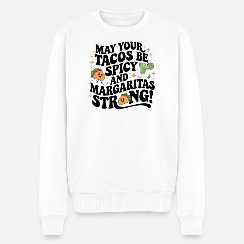 Sinco de Mayo Tacos - Männer Premium Bio Pullover - Weiß