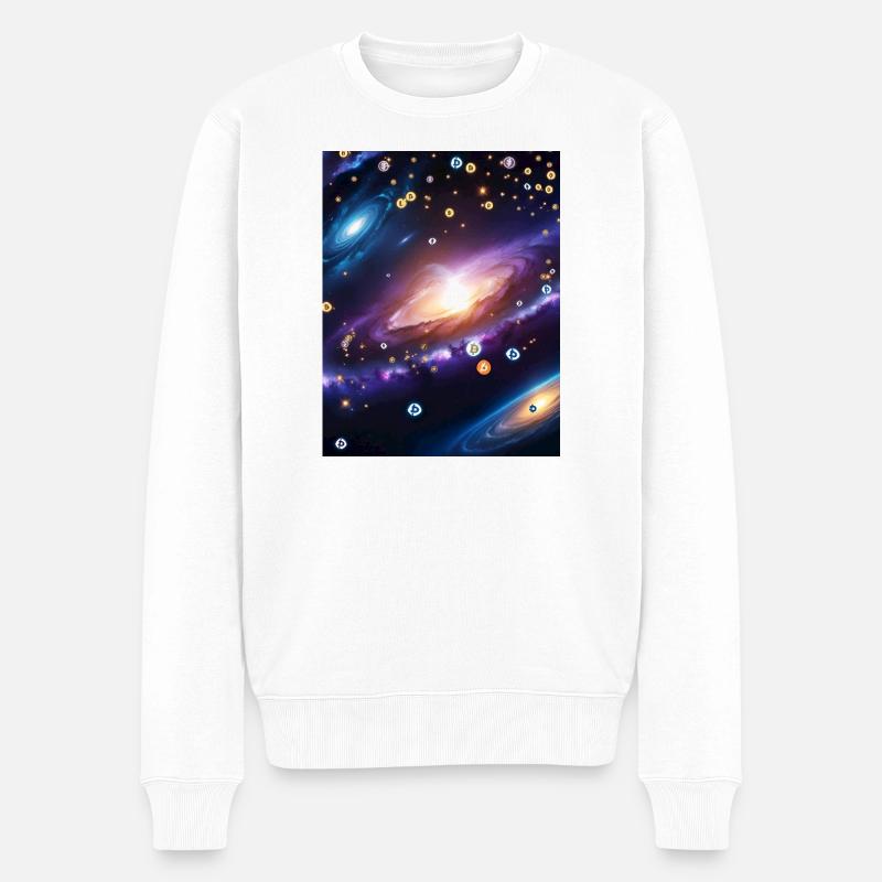 JensJensen - Männer Premium Bio Pullover - Weiß