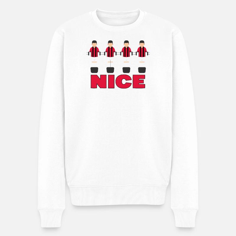 Nett - Männer Premium Bio Pullover - Weiß