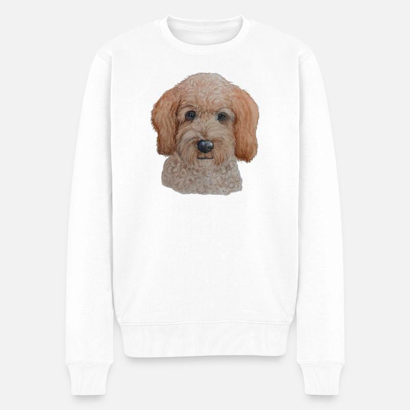 Labradoodle - Männer Premium Bio Pullover - Weiß