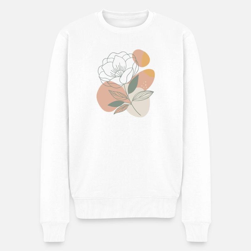 Fleurs - Printemps - Été - Dire - Pull Premium bio Homme - blanc