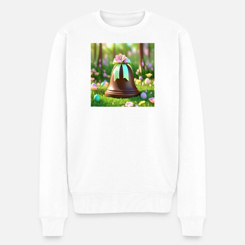 pâques, happy easter, joyeuses pâques - Pull Premium bio Homme - blanc