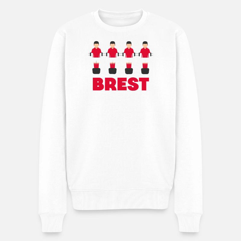 Brest - Pull Premium bio Homme - blanc