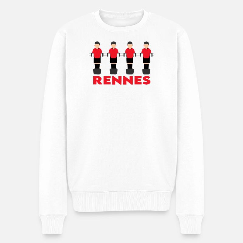 Rennes - Männer Premium Bio Pullover - Weiß