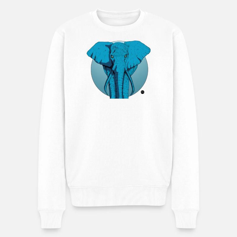Elephant - Pull Premium bio Homme - blanc