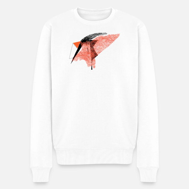 Souffle de feu de la géométrie - Pull Premium bio Homme - blanc