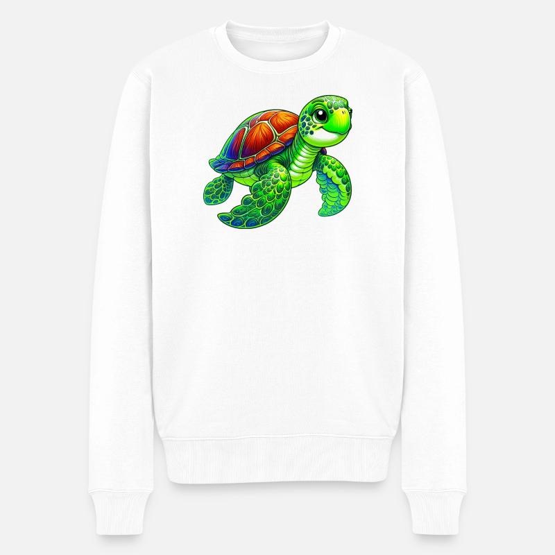 Tortue - Pull Premium bio Homme - blanc
