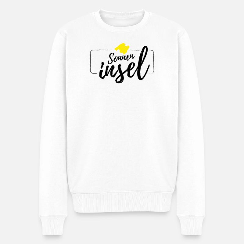 Sonneninsel Mallorca / Malle - Männer Premium Bio Pullover - Weiß