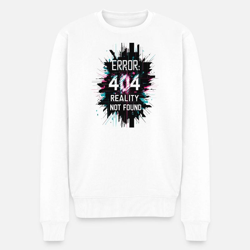 Error: Realität nicht gefunden - Männer Premium Bio Pullover - Weiß