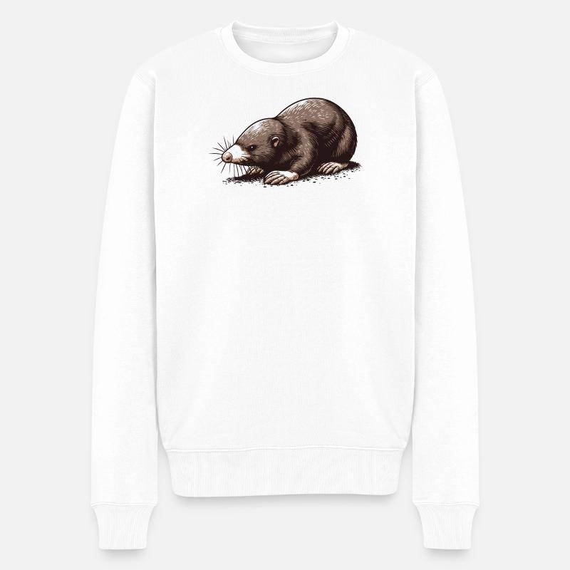 Taupe - Pull Premium bio Homme - blanc