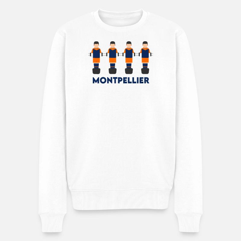 Montpellier - Männer Premium Bio Pullover - Weiß